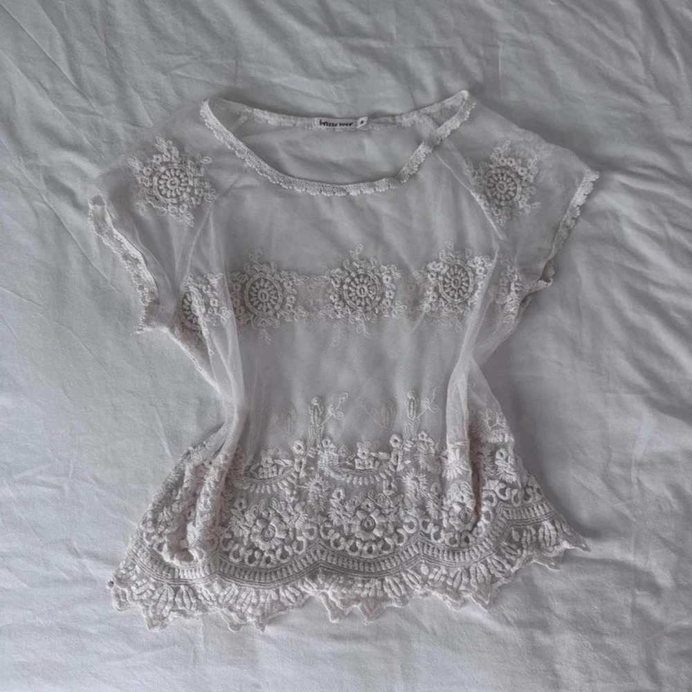 Vintage sheer lace shirt
